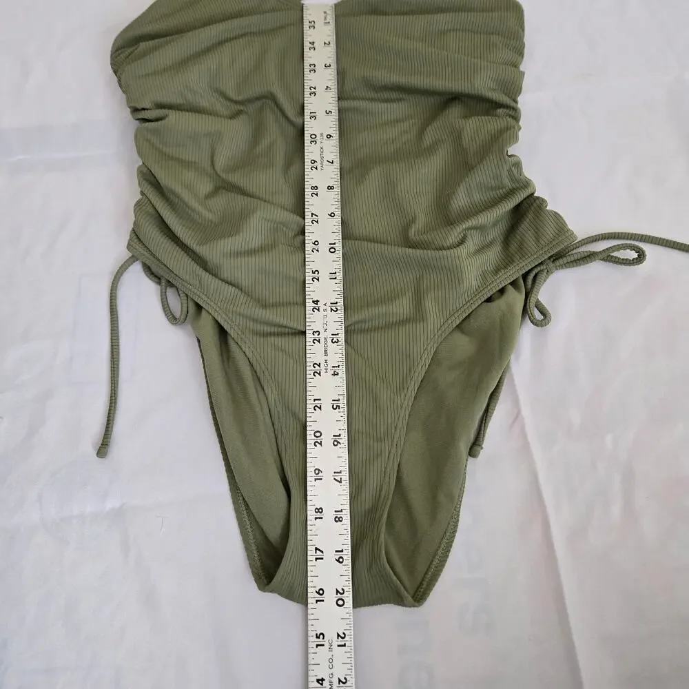 Time & Tru Women's Swimsuit L/G (12-14) Brown One Piece